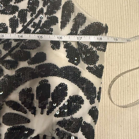 Aiden Black and White Sheath Midi Dress Scoop Neck Sleeveless - Picture 4 of 9